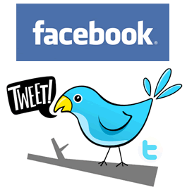 facebook and twitter icons